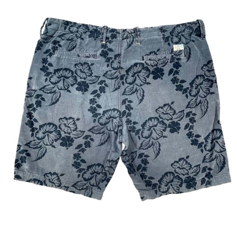 Tommy Bahama Blue Floral Corduroy Relaxed Shorts Mens 38 - Picture 2 of 9